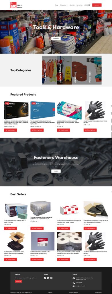 Tools and hardware supplies for trade and DIY customers at Dynapta Limited in the UK.